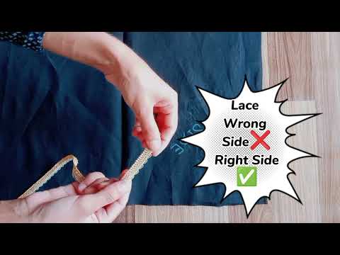 Professional style main Lace lgany ka easy method for Beginners #sewingmadeeasy #diy #fashion #lace