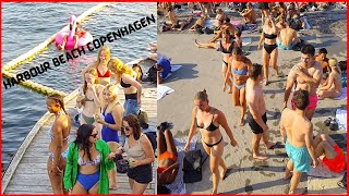 Famous Harbour Beach Copenhagen Tour | Best Tourists Beach for Chilling Bathing & Day Outing | 4k