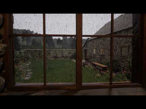 Rain & Thunder Sounds | Childhood Memories in the Cozy Playhouse | Rain On Window 8Hours