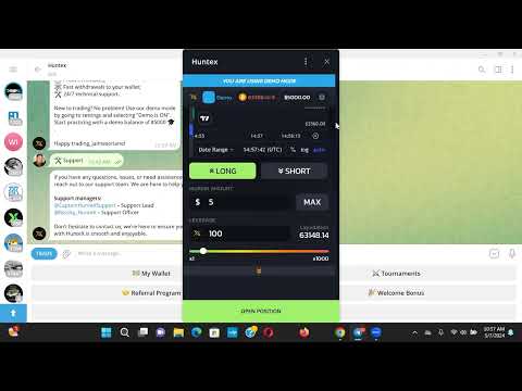 HunteX - Telegram Futures Trading Bot - Make Money Whether Bitcoin Goes Up Or Down!! Watch This!!