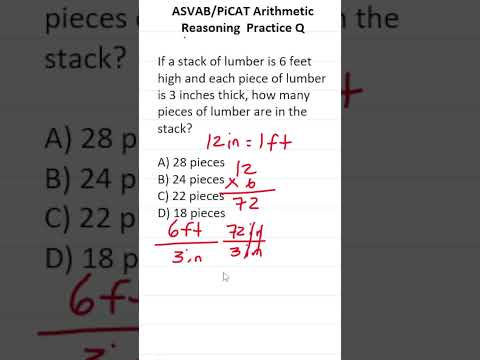 ASVAB/PiCAT Arithmetic Reasoning Practice Test Q: Conversions #acetheasvab w/ #grammarhero