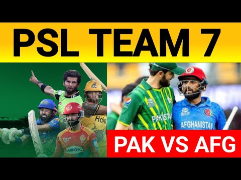 PSL Team 7 name and complete Details || Pakistan vs Afghanistan Series || why Baber not play Gt20