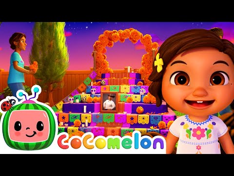 Dia De Los Muertos  | Learn Spanish with Nina's Familia | CoComelon Nursery Rhymes & Kids Songs