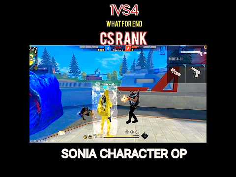 SONIA CHARACTER OP 😀😀 WITH FOR END 🔥🧐 #viral #1v4gameplay #trending #short