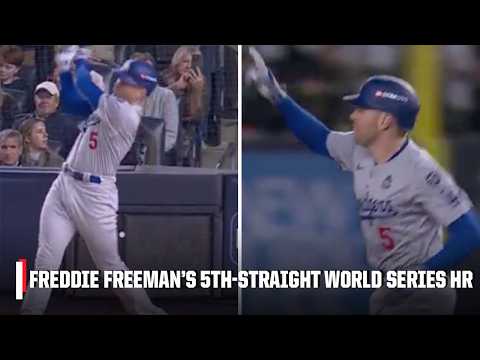 Freddie Freeman goes yard in his FIRST AT BAT in Game 3 of the World Series 🔥 | ESPN MLB