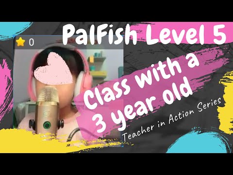 PalFish Teacher in action teaching an advanced 3-year-old in PalFish Level PF5 talking about animals