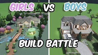 BOYS VS GIRLS HOUSE BUILD BATTLE in BLOXBURG...