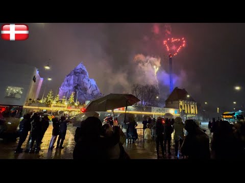 New Year’s 2023 🇩🇰 Tivoli Fireworks Downtown Copenhagen City, Denmark