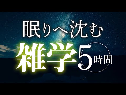 【睡眠導入】眠りへ沈む雑学5時間【合成音声】