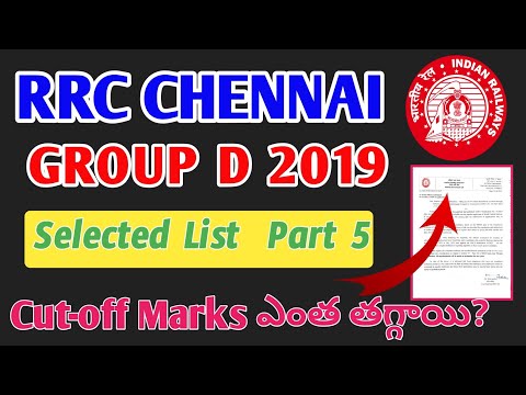 RRC Chennai GROUP D 2019 Selected list Part 5 || Telugu Railways