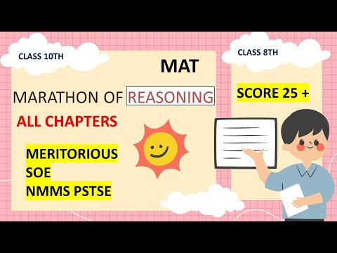 Marathon class part 2 Reasoning For all students #NMMS #PSTSE #meritorious #soe