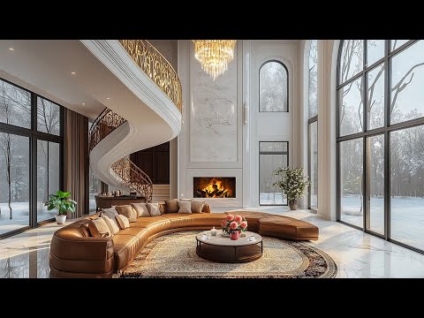 Enjoy Serenity of Winter Cozy Living Room with Soothing Jazz ❄️Relaxing Jazz Music for Stress Relief