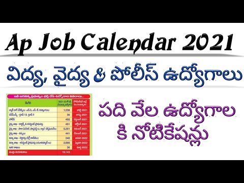 Ap Job Calendar 2021 ||Ap police notification 2021|| PTT || ptt