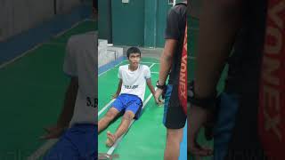 No warm up no cooldown player #badminton #viral #shorts