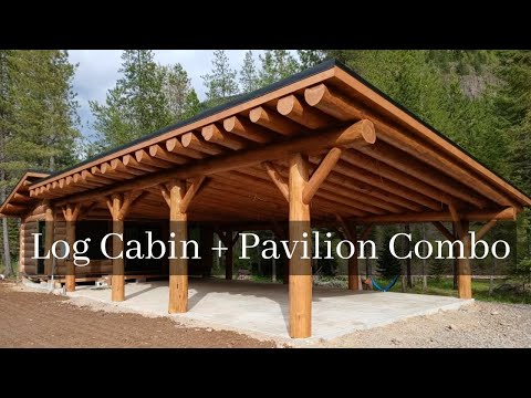 Explore Gorgeous Log cabin Pavilion Combo for Ultimate Outdoor Space!