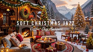 Cozy Christmas Porch Ambience & Soft Christmas Jazz Music 2025 🎄Relax Fireplace Sounds for Good Mood