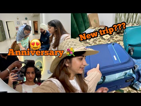 Humari 3rd Anniversary 👩‍❤️‍👩 | New trip ki packing bhi ho gai 😍 #anniversary #vlog #video