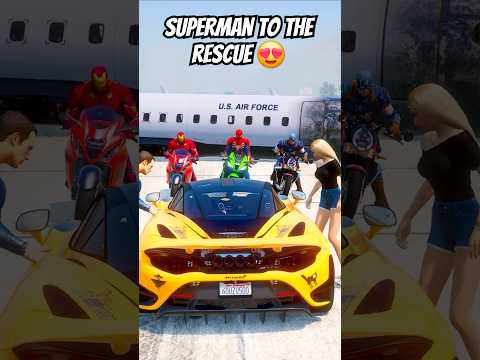 AVENGERS SAVING GIRLFRIEND FROM PLANE CRASH 😱| #shorts #gta5