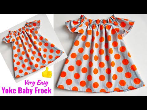 Yoke Baby Frock Cutting and stitching for 1 Year Baby | Baby Frock cutting and stitching