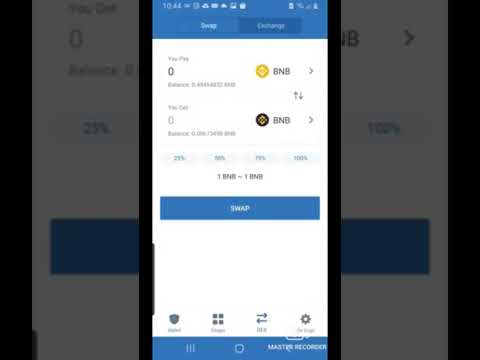 How to swap BNB for BNB smartchain on trustwallet