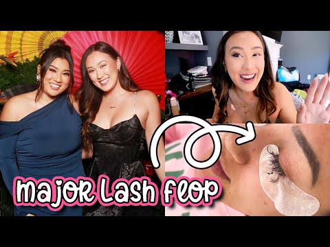 majorly flopping on diy lashes (removing my extensions) + youtuber gala!! | Vlogmas Day 7