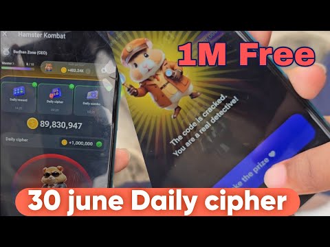 Hamster Combat 30 june 1 July Daily cipher 1M coin Claim