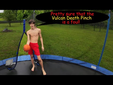 Trampoline Basketball: Vulcan Neck Pinch is a foul!