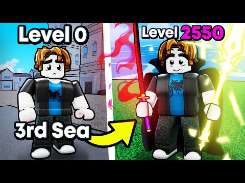 Level 1 TRAPPED In 3rd SEA Becomes PRO In Blox Fruits (Roblox)