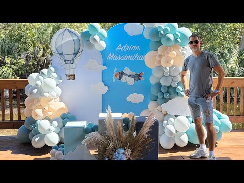 Hot Air Balloon Baby Shower | Setup Outside