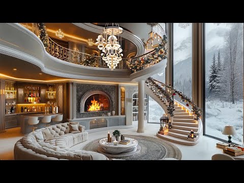 Cozy Luxurious Apartment with Relaxing Piano Jazz for Holiday Cheer 🎄 Smooth Jazz for Focus & Sleep