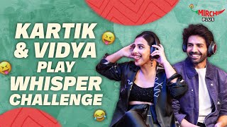 Kartik Aaryan & Vidya Balan play Whisper Challenge 😂 | Bhool Bhulaiyaa 3 | Gaurav | Mirchi Plus