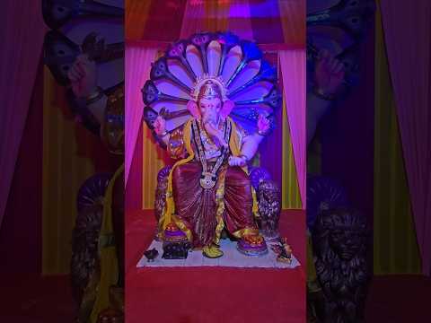 YOUNG MITRA MANDAL(HAND MADE BACKGROUND DECORATION BY MANDAL#bappa #shorts #youtubeshorts #viral