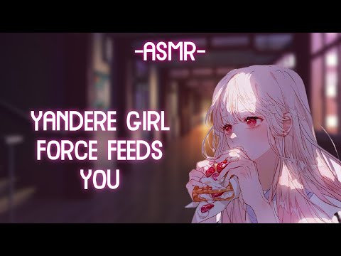 [ASMR] [ROLEPLAY] ♡yandere girl force feeds you♡ (binaural/semi-mukbang)