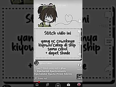 ⌗𓍢 ִ ໋ Join Stitch Oc [ @KeyyCeboll  ] | #fypシ #gachaindo #jedagjedug #gachacomunity #shorts