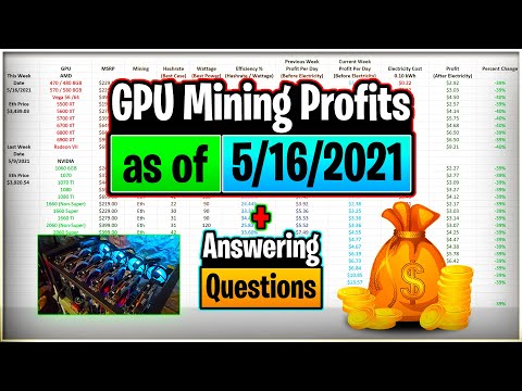 GPU Mining Profits as of 5/16/21 | Answering Questions | Twitch Recap