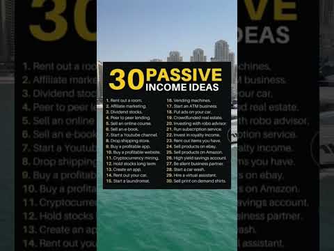 📌30 Passive Income Ideas! #millionaire #makemoney #money #billionaire #dropshipping #makemoneyidea