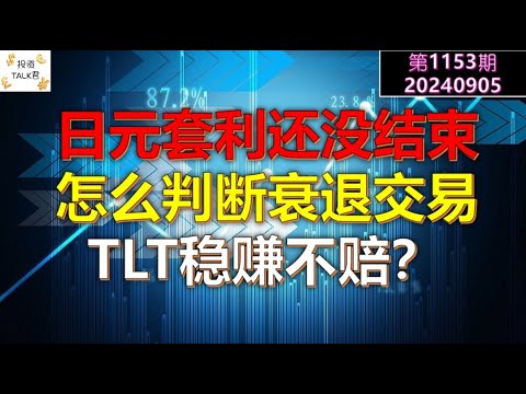 ✨【投资TALK君1153期】日元套利交易还没结束！怎么判断衰退交易？TLT稳赚不赔？✨20240905#cpi #nvda #美股 #投资 #英伟达 #ai #特斯拉