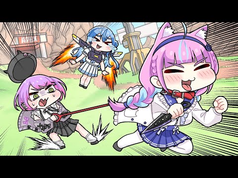 【手描き】行くなぁぁ!!あくあ!!!!!!!!!【こまいぬ/切り抜き/hololive】