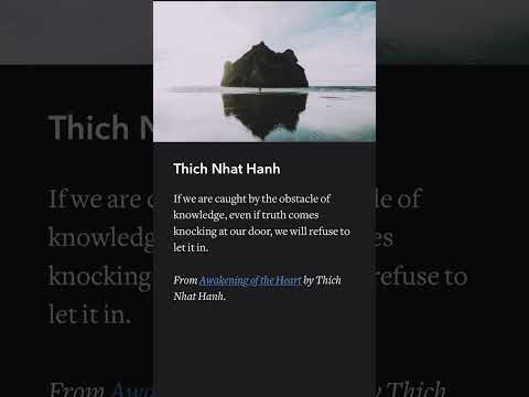 Thich Nhat Hanh - If we are caught by the obstacle of knowledge? (Subscribe to my channel)