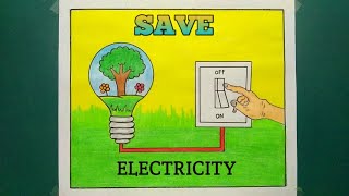 Light The Candle Of Patriotism Save Energy The Nation Drawing/Save Electricity Poster Drawing