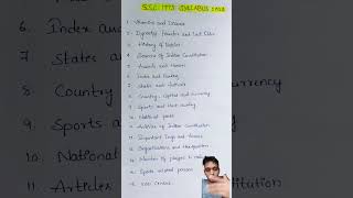 SSC MTS most important topics of static GK syllabus for 2024 #ssc #ssccgl #sscmts