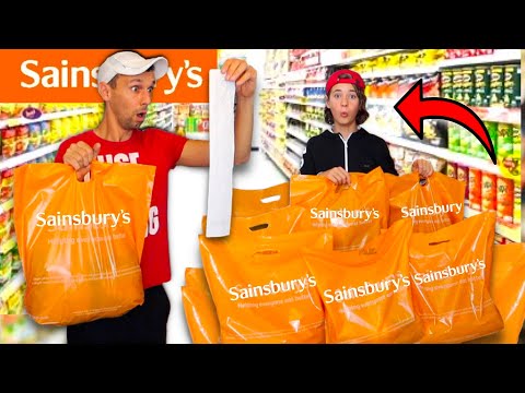 We let JOJO buy our WEEKLY FOOD SHOP!  *grocery haul at SAINSBURYS