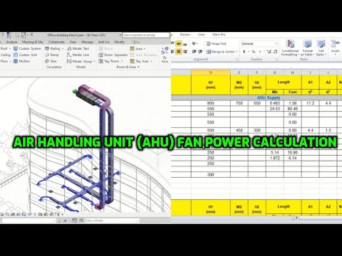 Air Handling Unit (AHU) Fan motor power calculation