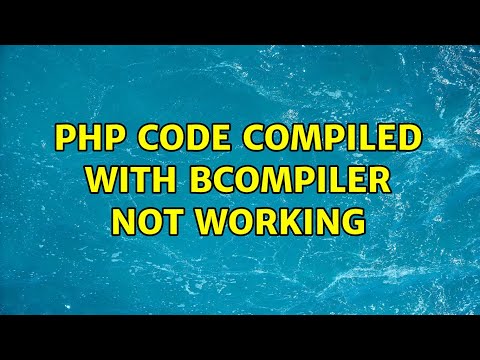 php code compiled with bcompiler not working (3 Solutions!!)