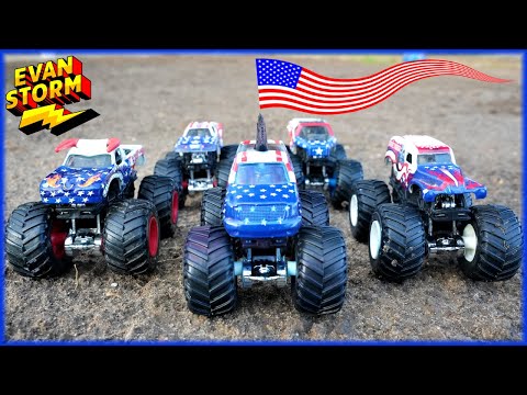 Toy Monster Trucks Stars and Stripes Racing, Fireworks 🎆 and Live Show