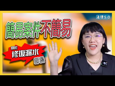 簡易案件不「簡易」～關於修復漏水訴訟！法律5.0－智博法律事務所謝智潔律師