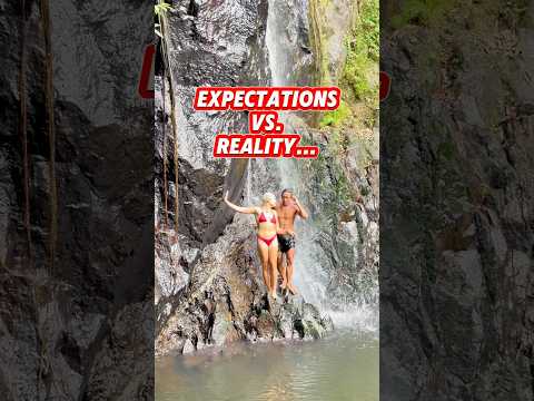 Expectations vs. reality🤣 #IslandLife #siargaoisland #travel #filipino #Philippines #waterfall