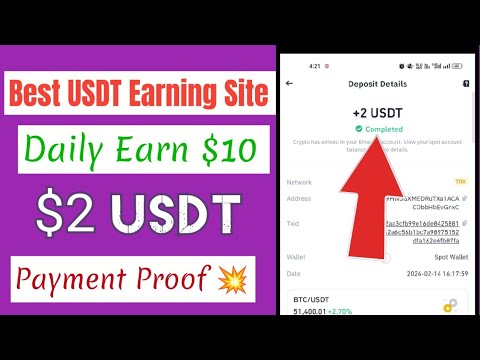 Free best USDT Earning Website | New USDT passive income Site | Trx mining Site