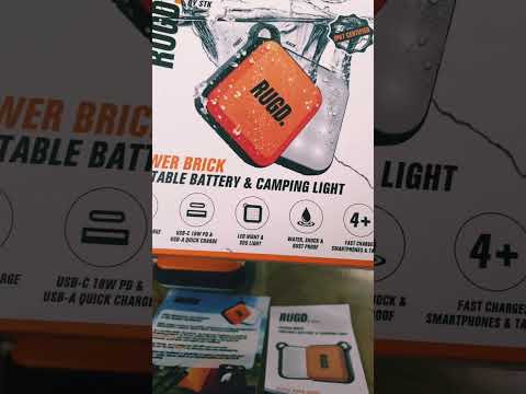 RUGD Life Outdoor Power Brick | Battery & Light for Nintendo Switch Gaming & Phone Charging