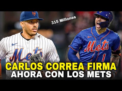 CARLOS CORREA VUELVE A FIRMAR AHORA CON LOS METS DE NEW YORK, LOS GIANTS LO DEJAN - MLB BASEBALL